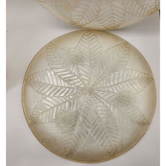 3 Vintage French Luminarc CHATAIGNIER Plates Gold Iridescent Chestnut Tree - Picture 7 of 11